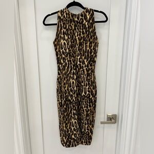 Michael by Michael Kors Women’s Sleeveless Cheetah Print Long Dress XS